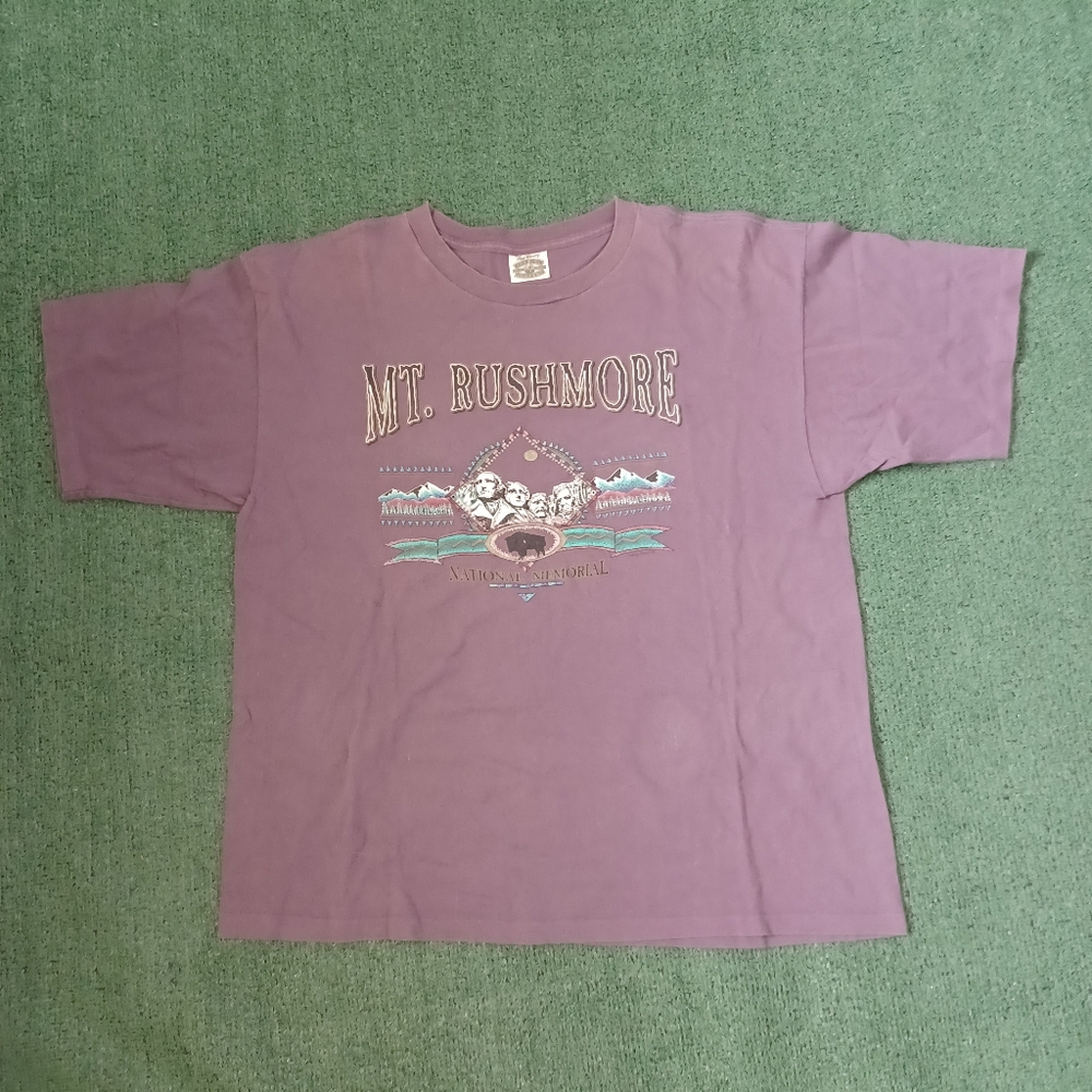 VINTAGE Fred Harvey Trading Co Mount Rushmore National Memorial T Shirt Size XXL